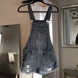 Faded black shortalls